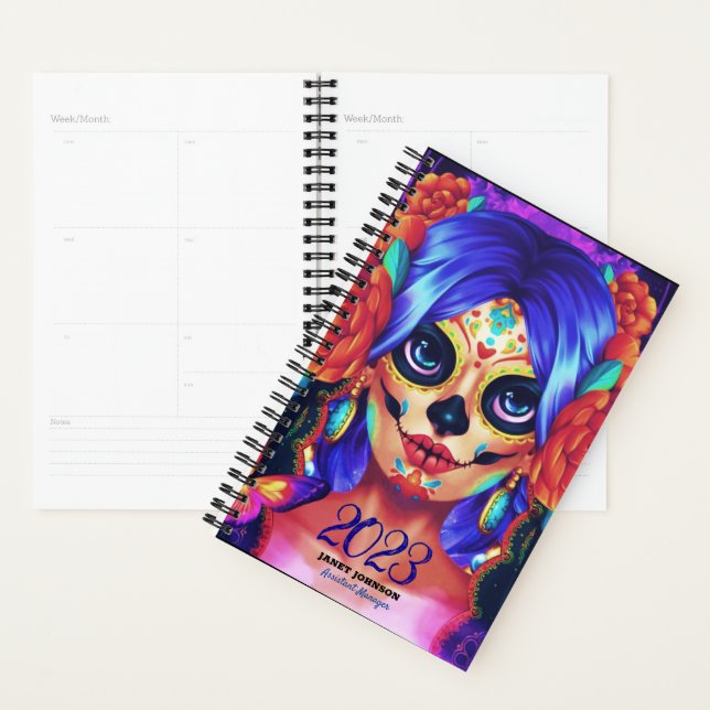 Agenda SKULL DE AÇÚCAR DE LA CATRINA 2023 Semanal Mensal (Exibição)