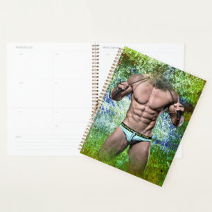 Agenda SlipperyJoe's homem adulto altamente musculoso sem