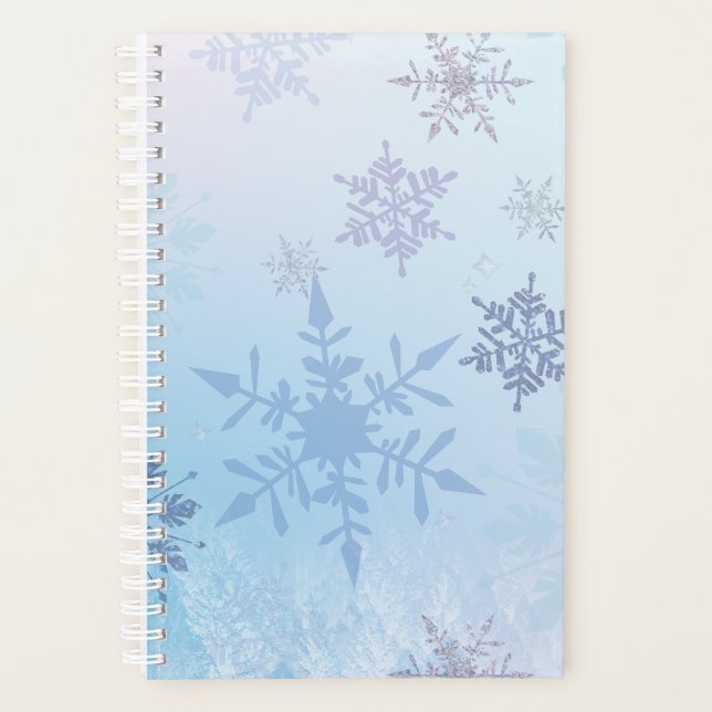 Agenda Snowflake Snowy Mountain Winter (Frente)