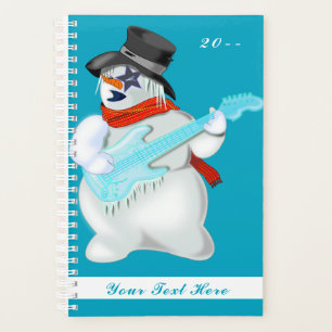 Agenda Snowman com guitarra - Planador Engraçado Personal