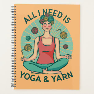 Agenda Só preciso de Yoga e Yarne Phrase