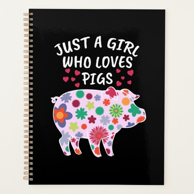 Agenda Só Uma Menina Que Ama Suínos Dando Presente Para A (Frente)