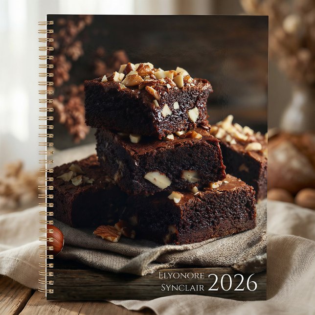 Agenda Sobremesa de Brownie de Chocolate 2026 (Criador carregado)