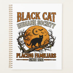 Agenda Sociedade Humana Black Cat Halloween Lua Cheia Mor
