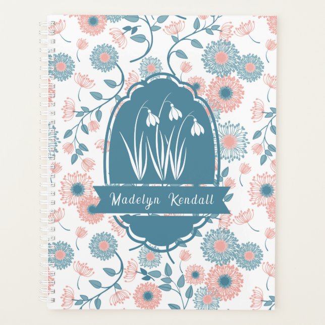 Agenda Soft Laurentian Floral Custom Name (Frente)