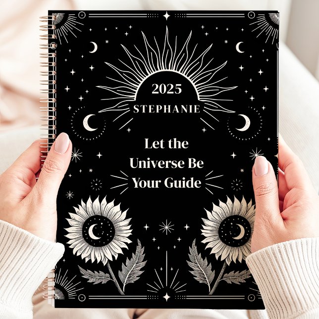 Agenda Sol Celestial Lua Estrelas Manifestação Personaliz (Criador carregado)