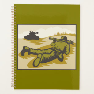 Agenda Soldado e Tanque da Bazuca da Segunda Guerra Mundi