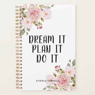 Agenda Sonhe Que Planeje Fazê-Lo Espalhar Motivacional