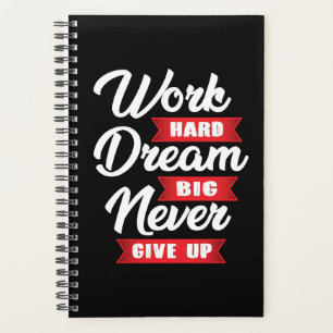 Agenda Sonho De Duro De Trabalho Grande Nunca Desistir