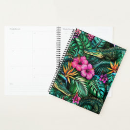 Agenda Sonho de Selva de Crocodilo Padrão de Superfície P