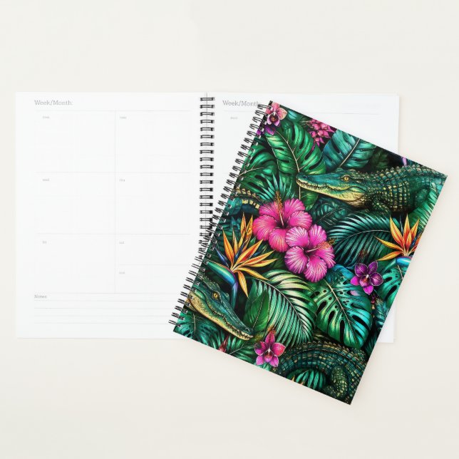 Agenda Sonho de Selva de Crocodilo Padrão de Superfície P (Exibição)