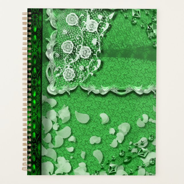 Agenda Sonhos Esmeralda Trompe L'oeil Estilo de Diário de (Frente)