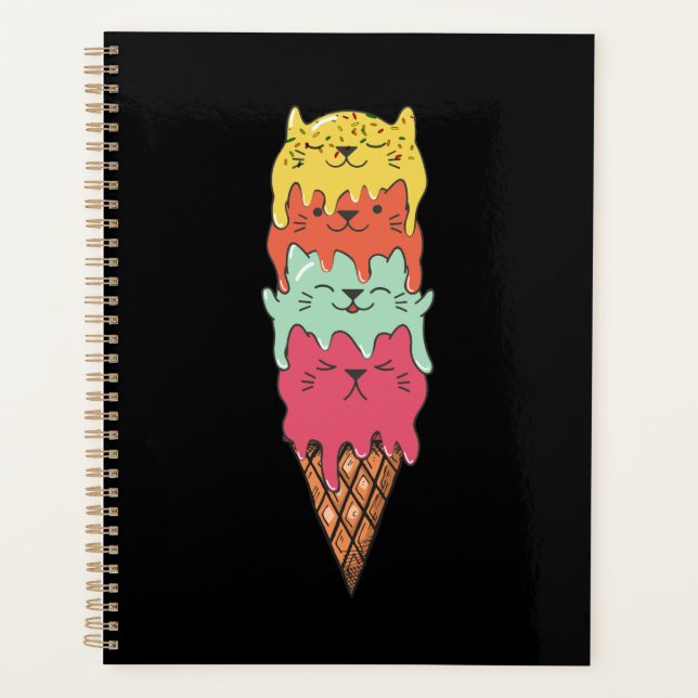 Agenda Sorvete de Gato | Kawaii Kittens (Frente)