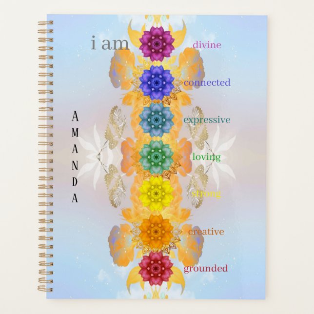 Agenda Sou Sete Chakra Mandala Personalizada (Frente)