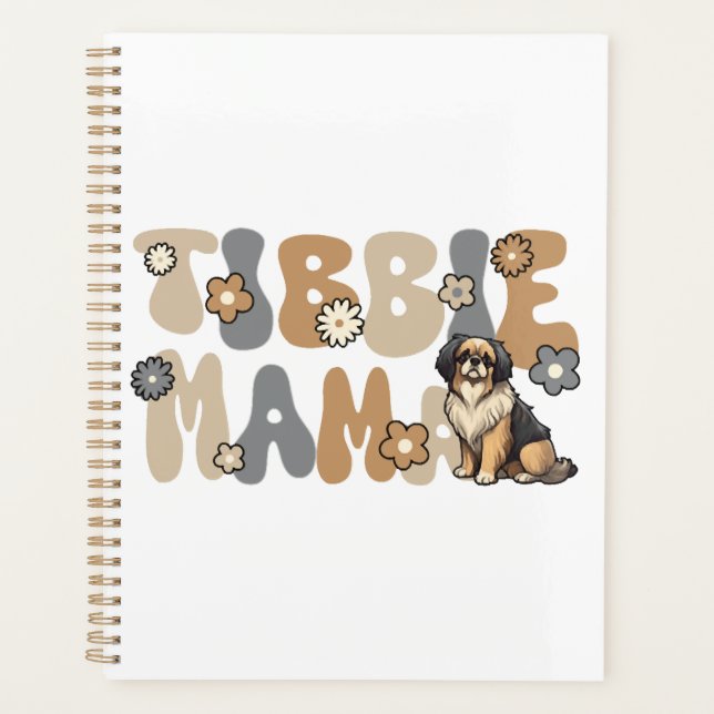 Agenda Spaniel Tibetano Groovy Tibbie Mãe (Frente)