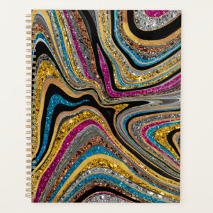 Agenda Sparkle Glam glittery Girly Marble Art