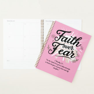 Agenda Spiral Planner with 2 Timothy 1:7Bible Verse