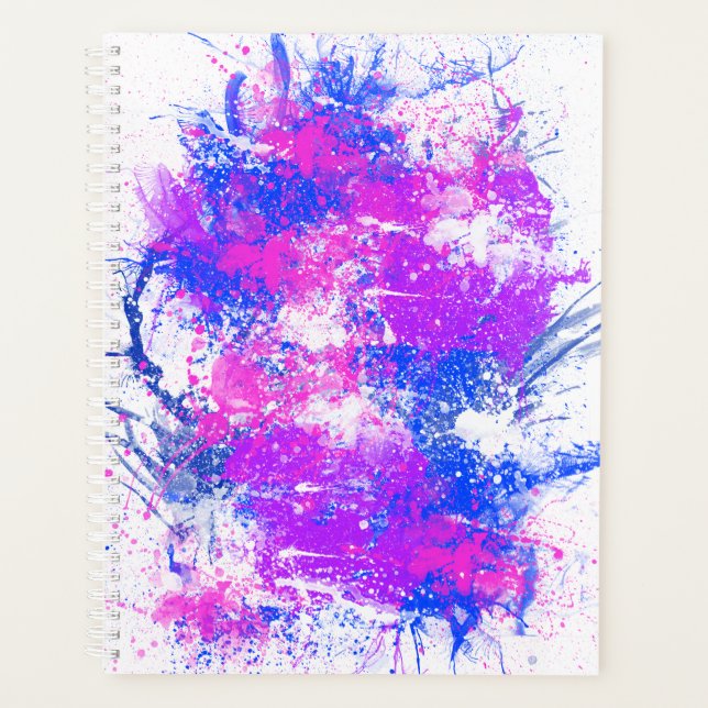 Agenda Splatter de pintura de aquarela (Frente)