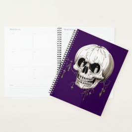 Agenda Spooky Halloween Melting Cranium With Bat Imagery