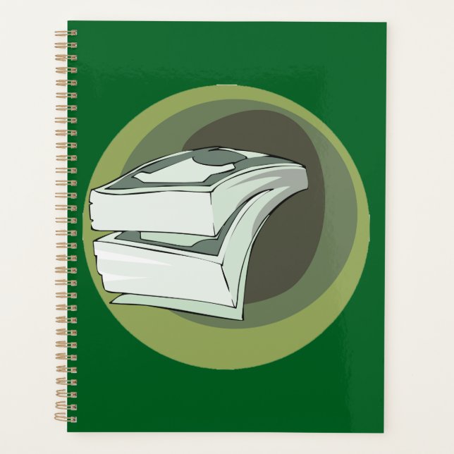 Agenda Stack of Money Cash Green Backs (Frente)