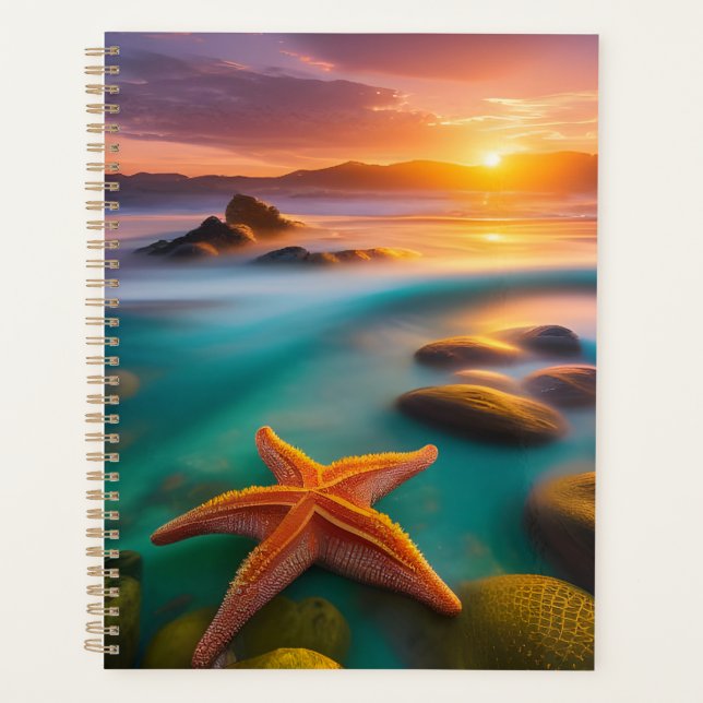 Agenda Starfish na praia no Dawn (Frente)
