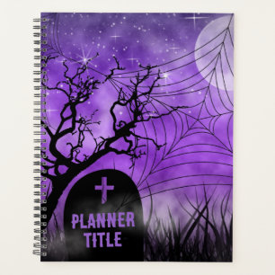 Agenda Starry Purple Ghoulish Gótico Web Full Moon