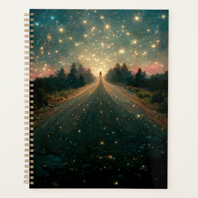 Agenda Starry Road Fantasy Paisagem Sci-Fi (Frente)