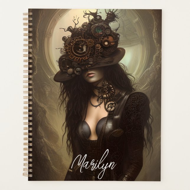 Agenda Steampunk Oculta Seus Olhos (Frente)