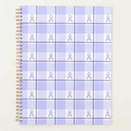 Agenda Stomach Cancer Awareness Plaid Periwinkle Ribbon