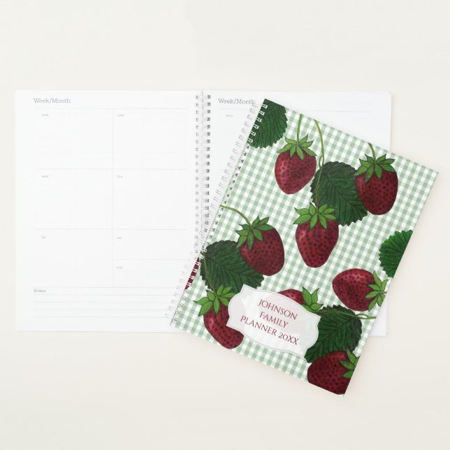 Agenda Strawberry Gingham Planner (Exibição)