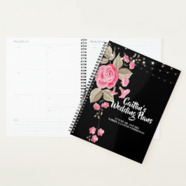 Agenda String Whimsical Acende Planeador de Casamento Neg