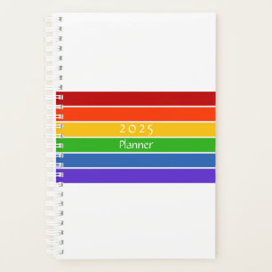 Agenda Stripe Arco-íris Branco