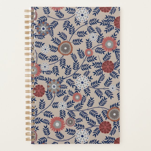 Agenda Stunning Teal and Magenta Foliage Pattern  (Frente)