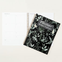 Agenda Stylish Personalized Greenery spiral 