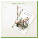 Agenda Subir no Calendário Semanal da Cerca<br><div class="desc">O gato encantador de aquarela tem uma mensagem — uma afirmação muito positiva para lembrá-lo de fazer seus planos / organizar seus pensamentos e sua vida / e subir sobre aquela cerca e fazê-los acontecer. Perfeito para casa/escola/negócios (e todos os amantes de animais de estimação, é claro). Pronto para personalizar...</div>