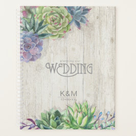 Agenda Succulents and Rustic Wood Wedding ID515