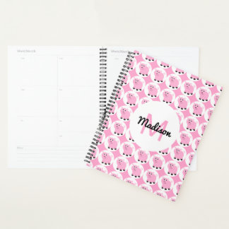 Agenda Suíno Rosa-Rosa-Cor-de-Corte Personalizado Animal