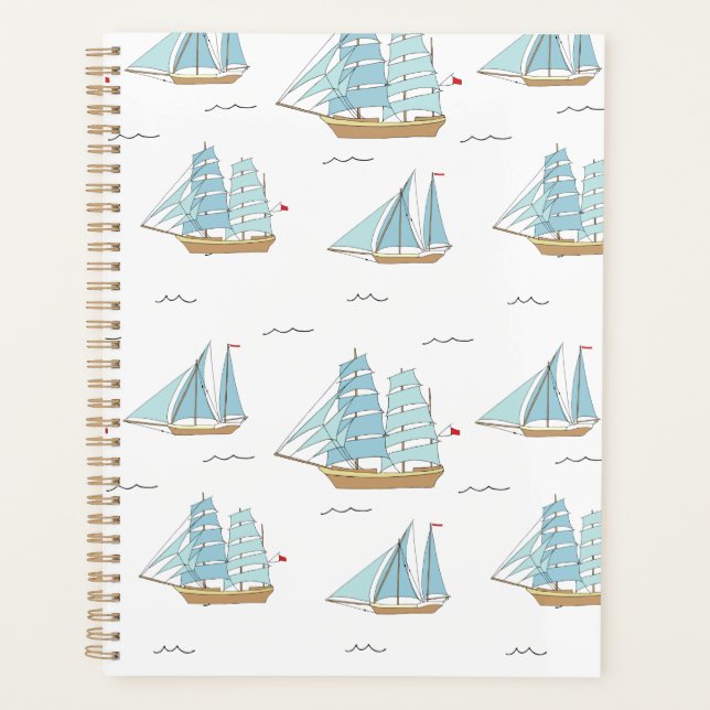 Agenda Summer Seatime Cute yachts with sail (Frente)