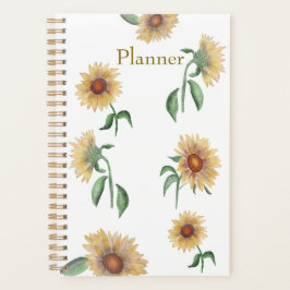 Agenda Sunflower Watercolor Annual Planner