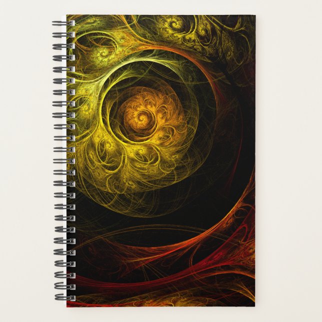 Agenda Sunrise Floral Red Abstrato Art (Frente)