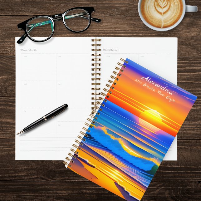 Agenda Sunset do Oceano Brilhante (Criador carregado)