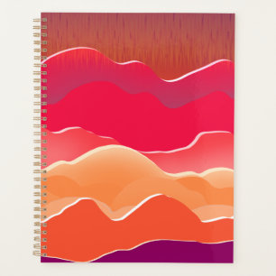 Agenda Sunset Picos Modernos de Arte de Colagem de Papel