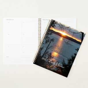 Agenda Sunset Sobre Forest Lake Planner Diário