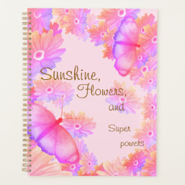 Agenda "Sunshine, Flowers & Superpowers" Pink Butterfly