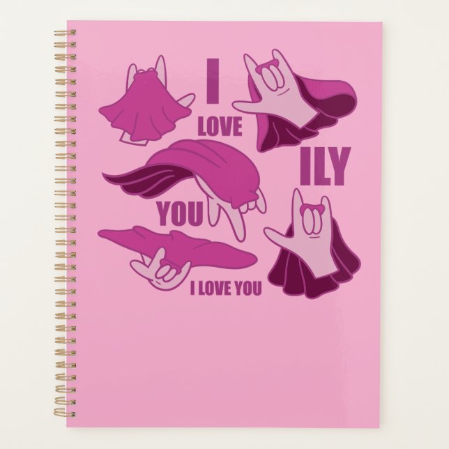 Agenda Super-herói ILY - Design ASL (Frente)