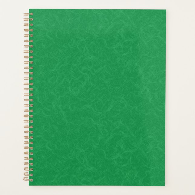 Agenda Superfície verde texturizada com padrão giratório (Frente)