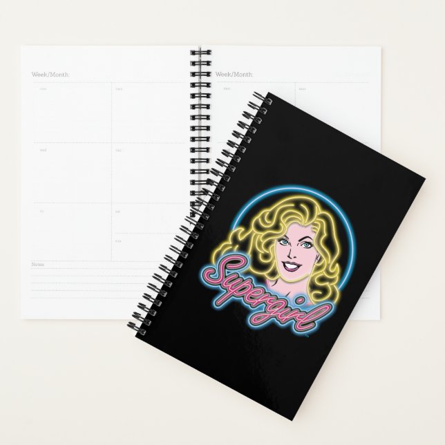 Agenda Supergirl Retro Neon Lights Graphic (Exibição)