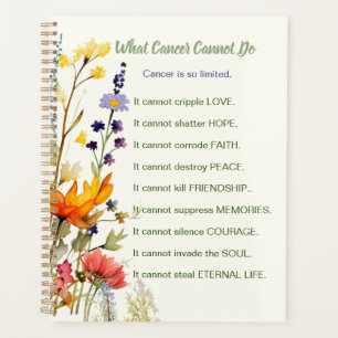 Agenda Suporte ao cancer Inspire Wildflower Sage Planner
