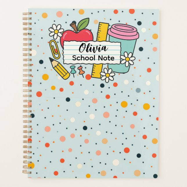 Agenda Suprimentos Coloridos de Volta às Aulas  (Frente)
