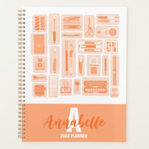 Agenda Suprimentos De Arte Em Branco Ilustrados Peach Pad